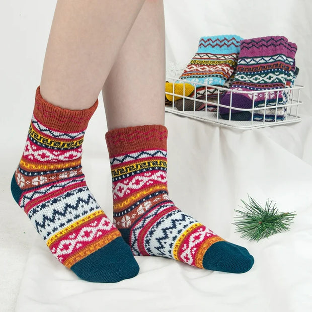 Calcetines Dk con estampado verde azulado, óxido y blanco