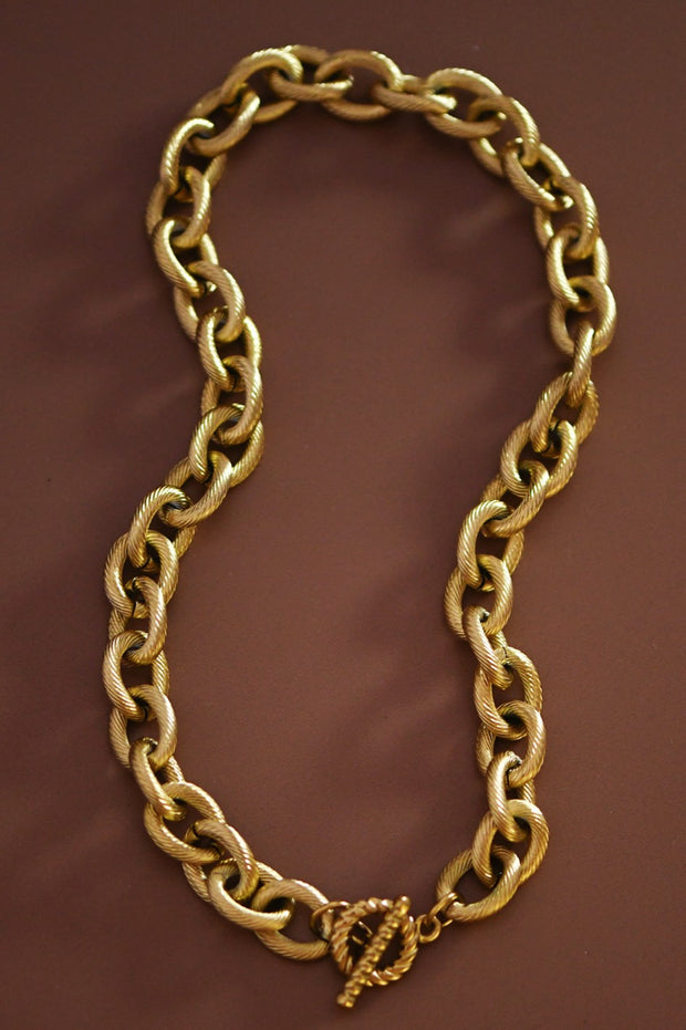 18K Non-Tarnish Stainless Steel Chain Necklace, Solid Cable Link Chain, Hypoallergenic