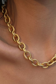 18K Non-Tarnish Stainless Steel Chain Necklace, Solid Cable Link Chain, Hypoallergenic