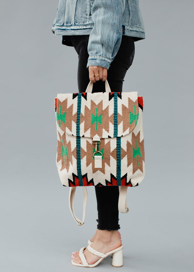 Multicolored Aztec Backpack, School Bookbag, Laptop Purse, Casual Daypack for Teen Girls Women Boys Men, College Travel