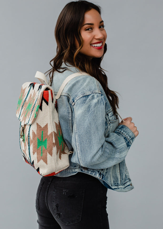 Multicolored Aztec Backpack, School Bookbag, Laptop Purse, Casual Daypack for Teen Girls Women Boys Men, College Travel