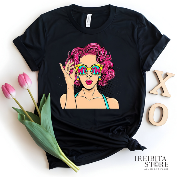 Black Pop Woman Art T-Sthit