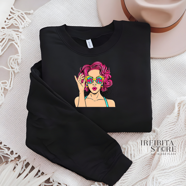 Black Pop Woman Art T-Sthit
