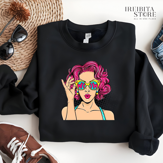 Black Pop Woman Art T-Sthit