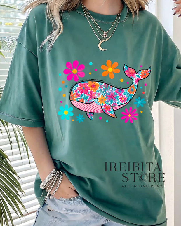 Colorful Cute Whale