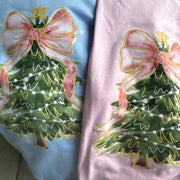 Christmas Tree Bow Sweatshirt  – Festive Coquette Style